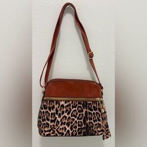 Women’s Brown Leopard Crossbody Bag